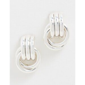 Heaven Mayhem Mini Knot Earrings in Silver One Size Womens Jewelry